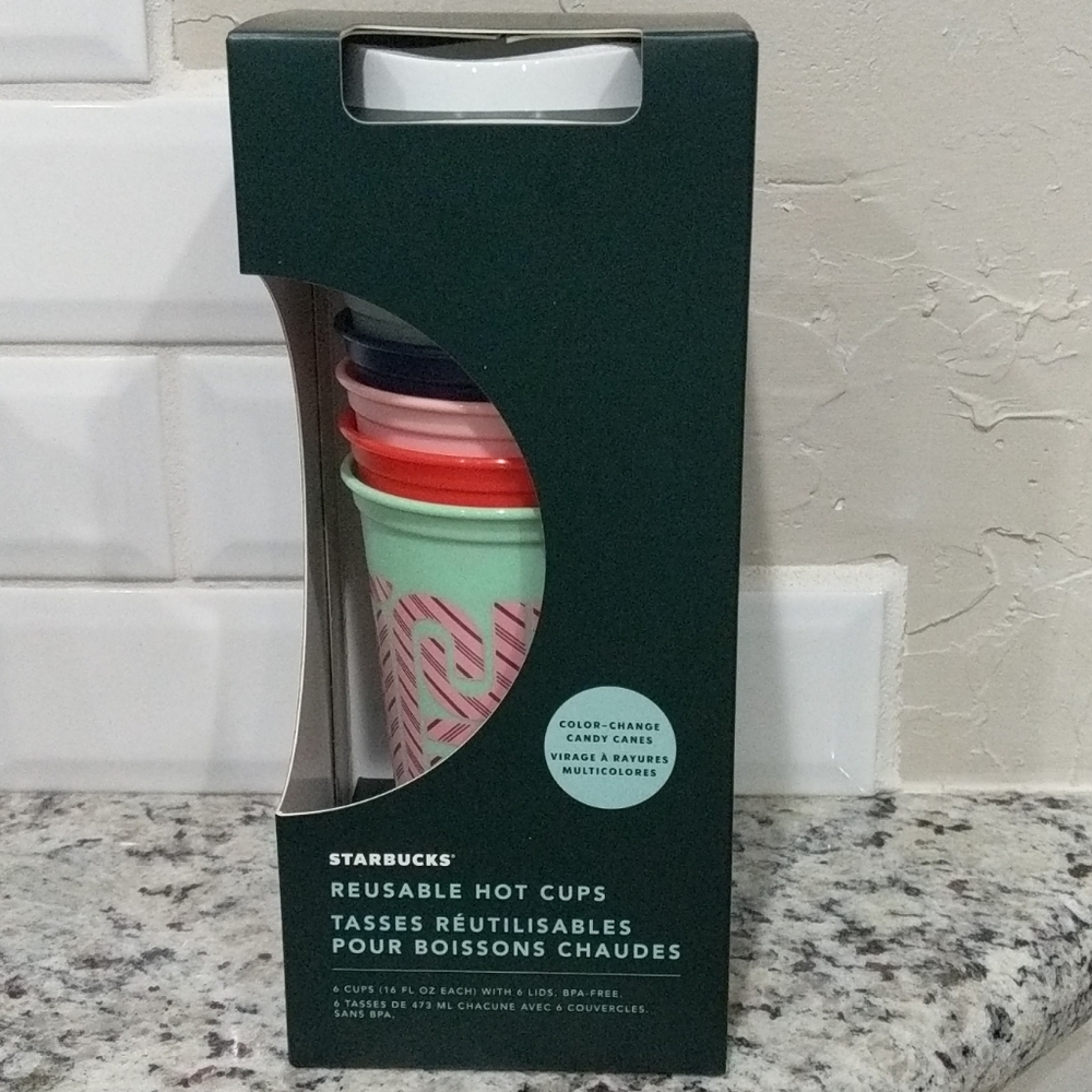 Starbucks Holiday Candy Cane Color Changing Cups